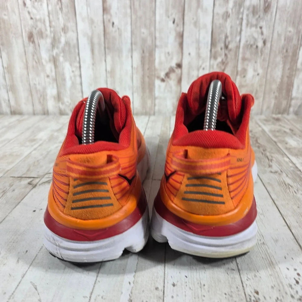 Hoka One One Bondi 7 Mens Running Shoes Orange Red 1110518-POFS Size 7